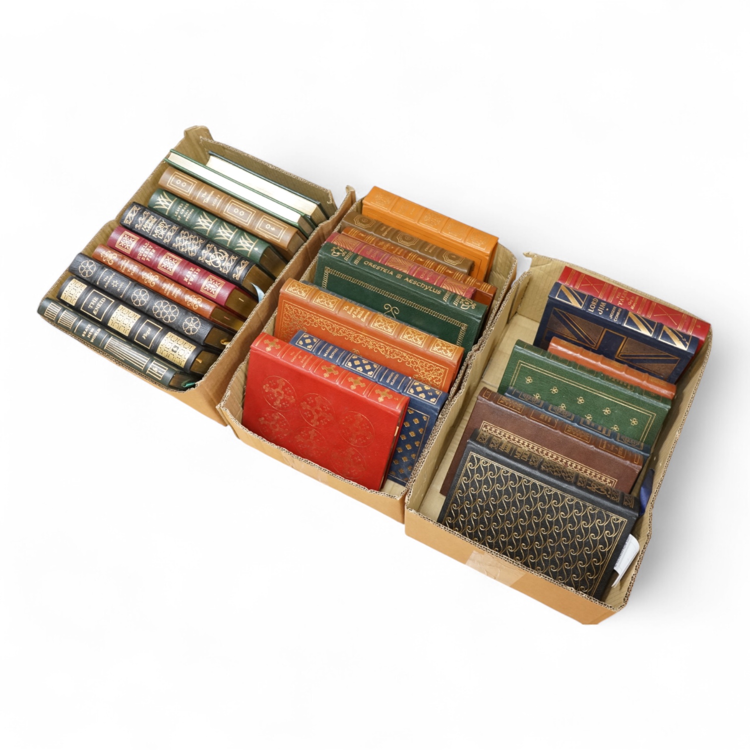 The Easton Press - Collector's Editions, 25 vols. illus. (some coloured); publisher's gilt decorated morocco, ge., 4to. and 8vo. (1970's/80's). *includes Poe's Tales of Mystery, Wilde's Short Stories, Tolkien's Hobbit (c